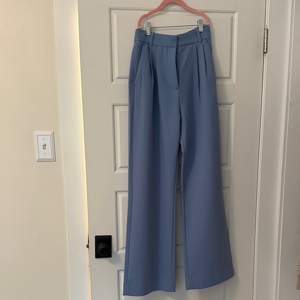 Abercrombie & Fitch Light Blue Wide-Leg Pants Sloane